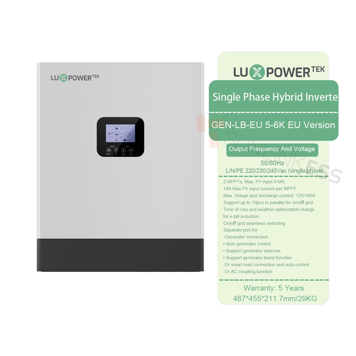 Luxpower Gen-LB-EU 3-6K Hybrid Solar Inverter